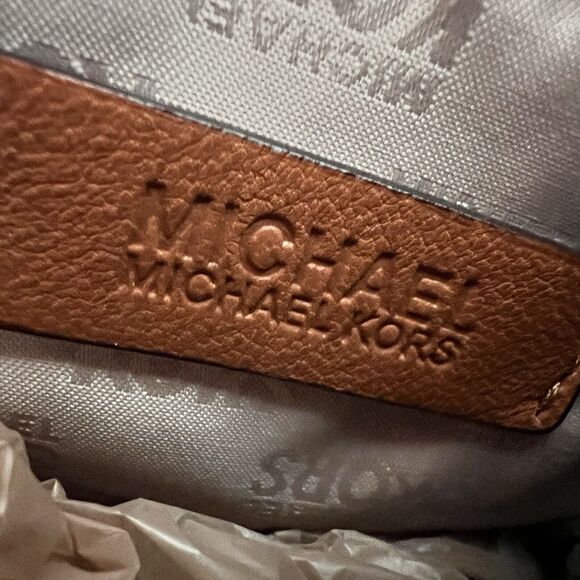 Michael Kors Quilted Shoulder Bag Carmel Tan Chain Multicompartment Handbag READ - Picture 7 of 16